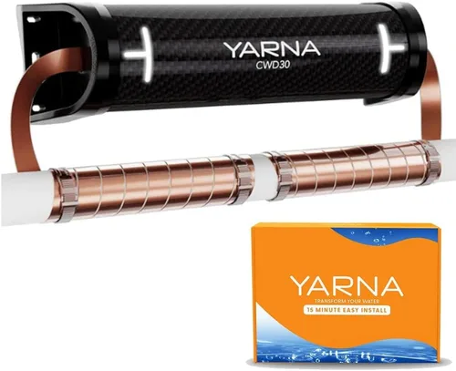 YARNA Sistema de descalcificación de agua electrónico capacitivo – Sistema alternativo sin ablandador de agua salada para toda la casa, reduce los