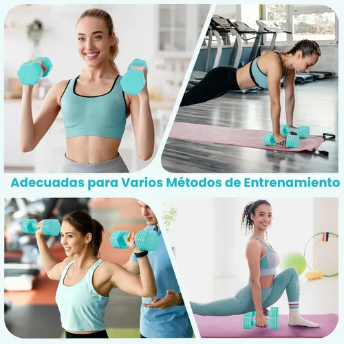 Miniatura 2 de EQUIPRO Adjustable Dumbbell Set, 4 in 1 Free Weights Dumbbells Set for Women, Weights for Women at Home, 2lb 3lb 4lb 5lb with TPU Soft Rubber Handle