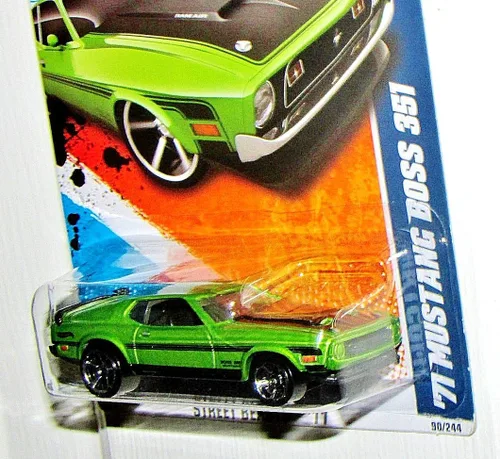 Miniatura 2 de 2011 Hot Wheels '71 Mustang Boss 351 Verde Claro # 90/244