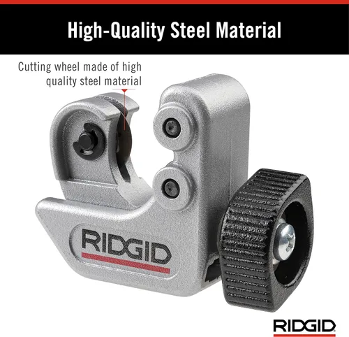 Miniatura 6 de Ridgid - CC247 RIDGID 40617 Modelo 101 Cortador de Tubos para Espacios Reducidos, Cortador de Tubos de 1/4 pulgada a 1-1/8 pulgadas Plateado
