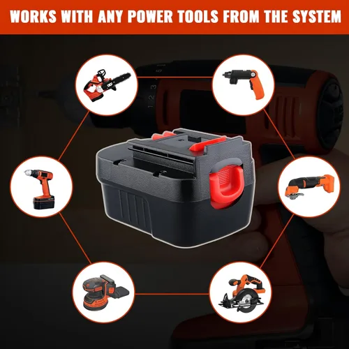 Miniatura 6 de FERRYBOAT [Actualizado a 4800 mAh] Repuesto HPB18 para batería Black and Decker de 18 V compatible con batería Black Decker de 18 voltios
