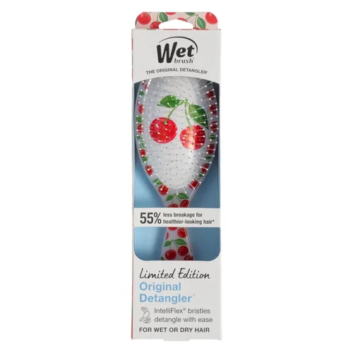 Miniatura 12 de Wet Brush Desenredante original, cereza (Tutti Fruitti), cerdas IntelliFlex ultrasuaves que se deslizan a través de los nudos, cepillo de pelo Tutti