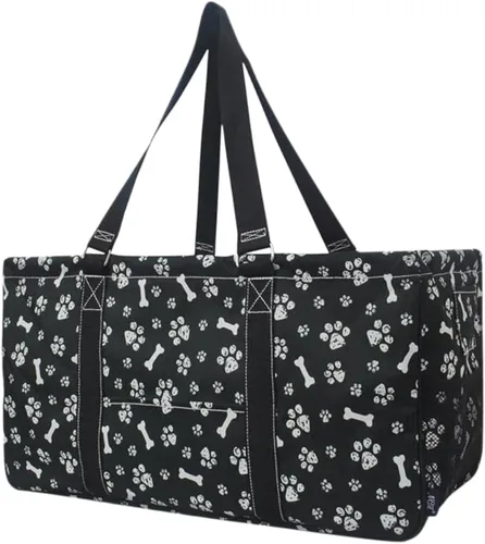Miniatura 107 de NGIL Bolsa de comestibles reutilizable extra grande plegable de gran tamaño para comestibles, almacenamiento, picnic, playa, Flecha-negro