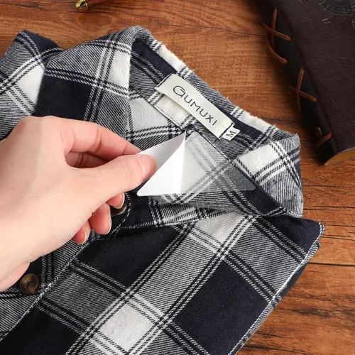 Miniatura 7 de 100 piezas de collar para camisas de vestir de hombre, sin rizos, cuello de camisa polo que se mantiene antideformación, cuello adhesivo