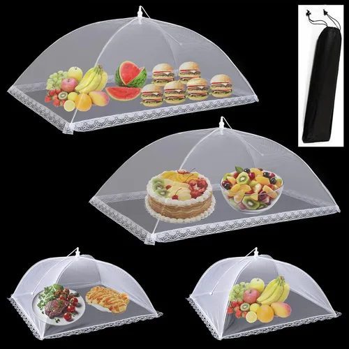 Miniatura 11 de Cubiertas de malla para alimentos para exteriores, 3 extra grandes de 40 x 24 pulgadas, cubierta de malla para alimentos para exteriores, barbacoa