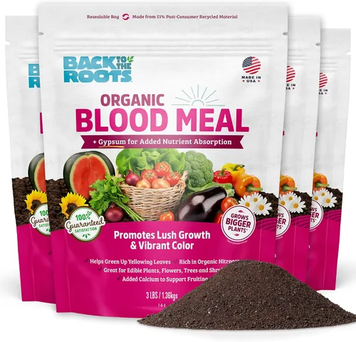 Miniatura 13 de Back to The Roots Harina de sangre 100% orgánica Fabricada en los EE. UU. Nutrición premium para jardinería de plantas de interior y exterior