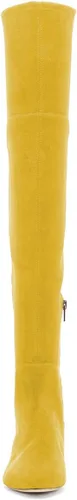 Miniatura 3 de YDN Botas de tacón alto y bajo con cordones para mujer, con puntera cerrada, botas largas, talla 4-15