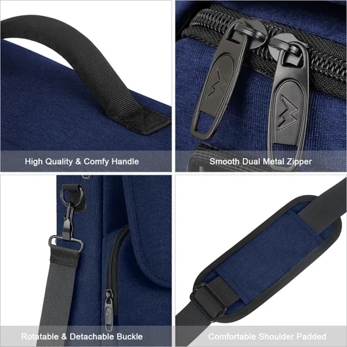 Miniatura 13 de MATEIN Bolsa tipo mensajero para hombres, mochila escolar para adolescentes, ligera de 17.3 pulgadas, maletín para laptop grande, bolsa cruzada