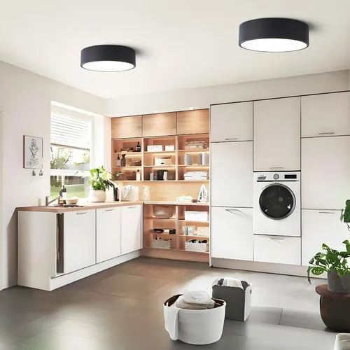 Miniatura 6 de Lámpara de techo de montaje empotrado regulable moderna, luces LED redondas de color negro mate, iluminación de 5CCT 2700K-6000K para cocina