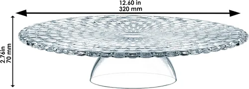 Miniatura 2 de Nachtmann Bossa Nova - Soporte para tartas con cúpula – Plato redondo de 12.5 pulgadas con cúpula de cristal, apto para lavavajillas, soporte