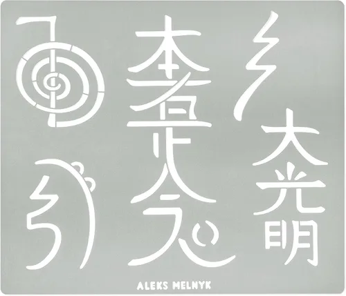 Aleks Melnyk No.100 Usui Reiki Símbolos, Plantilla de Metal Pirografía, Plantilla Namaste Japonesa, Letra China, Dai Ko Myo, Plantilla Artesanal de