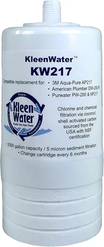 Miniatura 7 de KleenWater Filtro de agua KW217 compatible con Aqua-Pure AP217, cartucho de repuesto de carbono, juego de 2