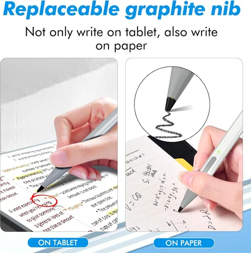 Miniatura 5 de Uogic Bolígrafo delgado 2 para superficie, con presión 4096, borrado y clic derecho, rechazo de palma para Surface Pro