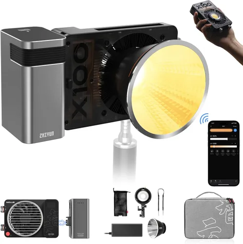 Miniatura 17 de ZHIYUN MOLUS X100 RGB PRO 100W Luz de Vídeo [Oficial] V2 Versión Mejorada Iluminación Profesional para Fotografía Portátil Salida Continua
