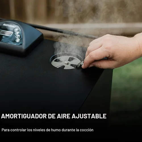 Miniatura 8 de Masterbuilt® Ahumador eléctrico vertical para barbacoa de 30 pulgadas con control de temperatura analógico, estantes cromados para ahumar y 535