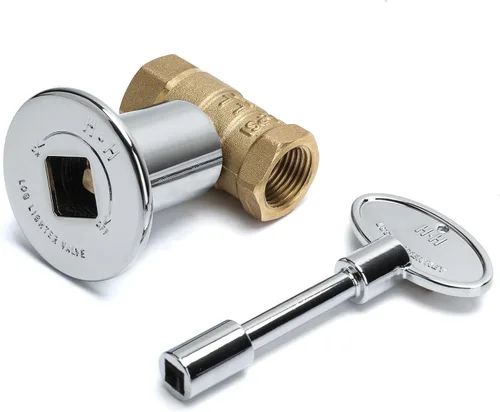 Miniatura 8 de Skyflame Kit de válvula de llave de gas recta de 1/2 pulgada para fogata y chimenea con brida y llave de 3 pulgadas, negro plano