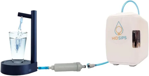 HID SIPS - Mini refrigerador de 4L y dispensador de agua de escritorio, accesorios de conexión rápida Enfriador de bebidas, 1 mini refrigerador HID