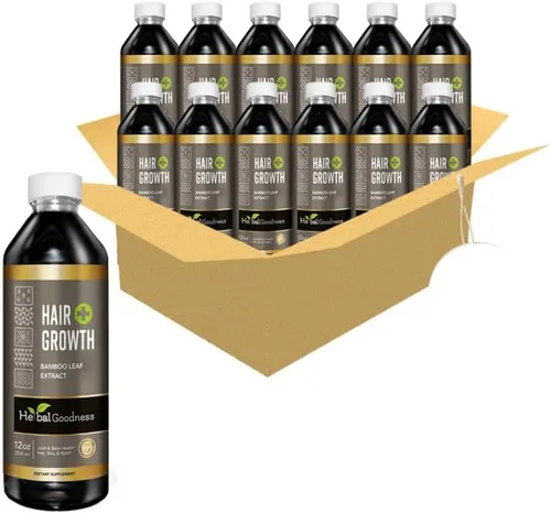 Miniatura 8 de Hair Growth Plus 12oz – Producto de bambú para el cabello con colágeno, queratina y vitaminas para mujeres y hombres – Cabello saludable, piel