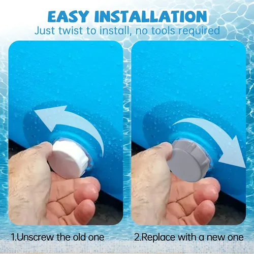 Miniatura 5 de Tapa de válvula de drenaje de repuesto compatible con Bestway Pool, tapa de drenaje resistente, tapas de manguera de plástico, ajuste perfectamente