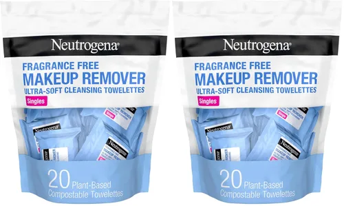 Miniatura 11 de Neutrogena Toallitas de limpieza para eliminar la suciedad, aceite, maquillaje y máscara impermeable para viajes y viajes, 20 unidades (paquete de 6)