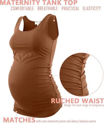 Miniatura 4 de Camiseta sin mangas para maternidad, tallas grandes
