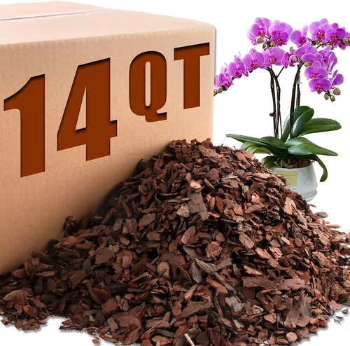 Miniatura 9 de AVALUTION Corteza para macetas de orquídeas: corteza de orquídea orgánica de 3 cuartos para plantas, todos los chips de madera de corteza de pino