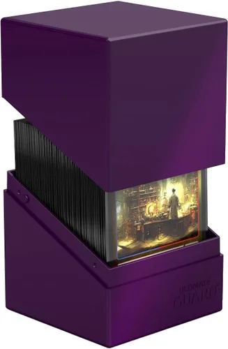 Miniatura 3 de Ultimate Guard Boulder Solid 100+, Estuche para Mazo para 100 Cartas TCG con Doble Funda, Morado, Almacenamiento Seguro y Duradero