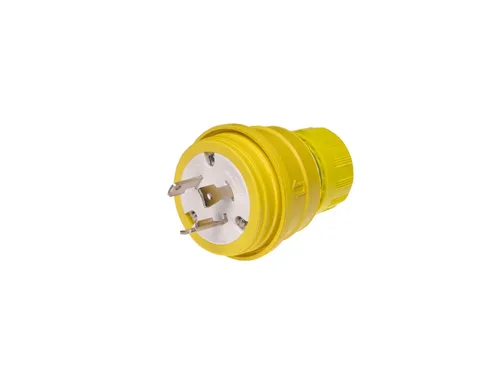 Miniatura 7 de Woodhead 28W76BLK Watertite - Enchufe de hoja de bloqueo de ubicación húmeda, cableado eléctrico negro con 3 cables/4 polos, configuración NEMA