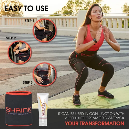 Miniatura 3 de shrink Faja reductora de cintura – Entrenador de cintura para mujeres y hombres; equipo de entrenamiento para entrenamiento en casa y ejercicio