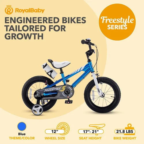 Miniatura 5 de RoyalBaby Freestyle Kids Bike 12 14 16 18 20 Inch Bicycle for Boys Girls Ages 3-10 Years, Multiple Color Options
