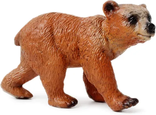 Miniatura 3 de UANDME Grizzly Bear - Juego de figuras familiares de oso de bosque de plástico para aprendizaje de ciencias de la naturaleza, suministros de fiesta