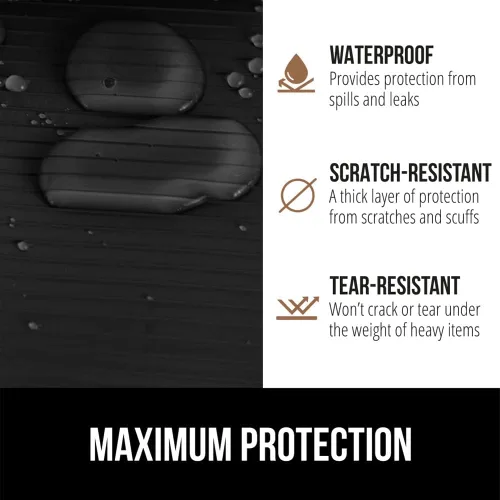 Miniatura 4 de GORILLA GRIP DuraGuard Forro para Estantes, Forros de Gabinete No Adhesivos para Cajones de Cocina, Estantes, Refrigerador, Almacenamiento de Ónix