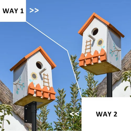 Miniatura 6 de ERYTLLY Bird House - Kit de montaje en poste de 80 pulgadas - Barra de soporte ajustable para comedero de colibríes, conjunto de soporte universal