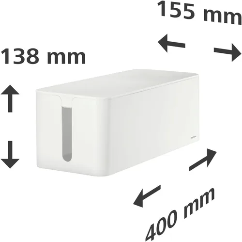 Miniatura 27 de Hama 20662 - Caja de cables Maxi, 6.1 x 15.7 x 5.1 in, con patas de goma, color blanco