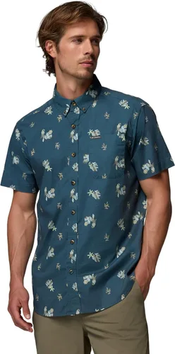 Miniatura 29 de Columbia - Camisa de manga corta para hombre Rapid Rivers con estampado, con cómodo elástico Colegial Navy Outback