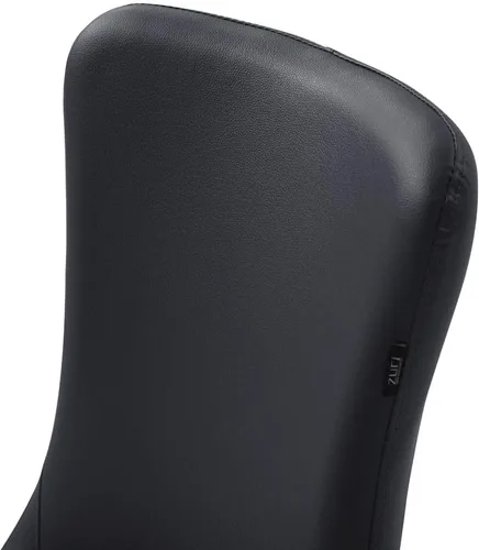 Miniatura 9 de ZURI Modern Norma Silla de comedor - Negro con base de acero inoxidable cepillado
