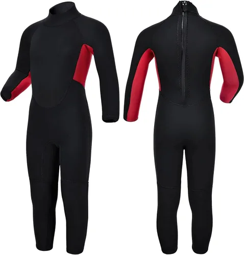 Miniatura 18 de Traje de neopreno de 3 mm para niños, niñas, niños pequeños y jóvenes; traje de baño completo térmico para agua fría; cremallera en la espalda