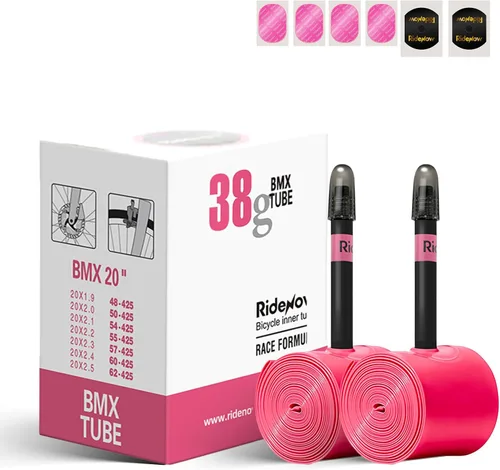 RideNow BMX Inner Tube 16",18",20" Wheel Sizes, Fits Tire Widths 1.9-2.5, 2-Pack Ultra-Light Puncture Resistant TPU Bike Tube with 45mm Presta