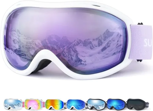 Miniatura 9 de Supertrip Gafas de esquí para hombres y mujeres, antivaho para nieve, protección UV, gafas de snowboard para adultos y jóvenes