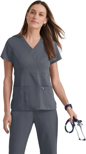 Miniatura 15 de Grey's Anatomy Signature - Camiseta de uniforme para mujer (talla grande, 3 bolsillos)