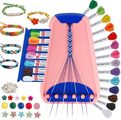 Miniatura 9 de Maynacs Arte y manualidades para niños de 8 a 12 años, kit de fabricación de pulseras de amistad para niñas, kit de fabricación de joyas para niños