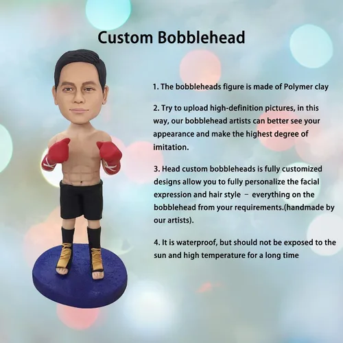 Miniatura 6 de Figura personalizada de Bobble-Heads Muñeca, Taekwondo 6th Dan Man Custom Bobble Head, Figuras de Cabeza Bobble Hecho a mano, Escultura