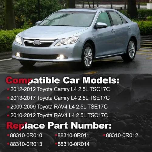 Miniatura 2 de Compresor de aire acondicionado de CA compatible con Camry 2012 2013 2014 2015 2016 2017, RAV4 2009 2010 2011 2012 precargado con aceite de compresor