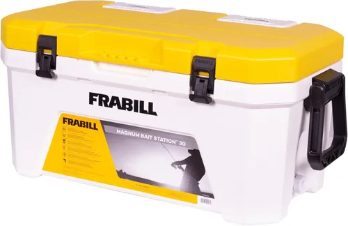 Estación de carnada Frabill Magnum | Almacenamiento de carnada aireada para carnada viva | Disponible en 13 Qt, 19 Qt, & 30 Qt de capacidad
