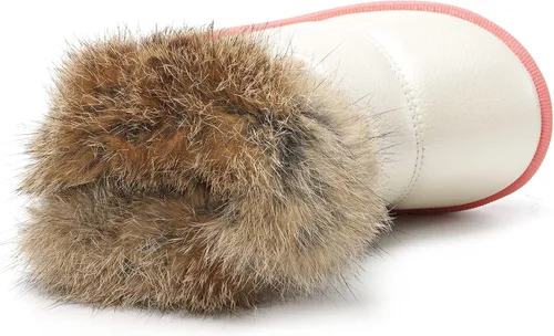 Miniatura 4 de KVbabby Botas de nieve para niños pequeños, con forro de piel sintética, impermeables