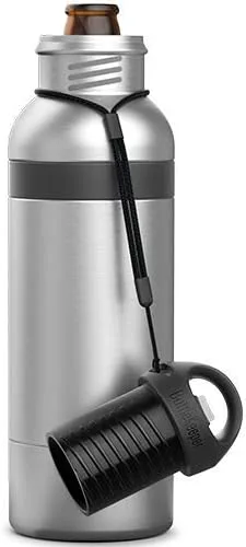 Miniatura 2 de BottleKeeper X - Botella aislada al vacío de doble pared con un abridor de botellas integrado en la tapa atada – Cuello largo de 12 onzas – Protege
