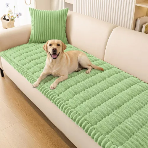 Miniatura 28 de Smiry Funda de Sofá para Perros Lavable, Fundas de Sofá para Mascotas Antideslizantes y Peludas para Sofá de 3 Cojines Apto para Mascotas, Protector