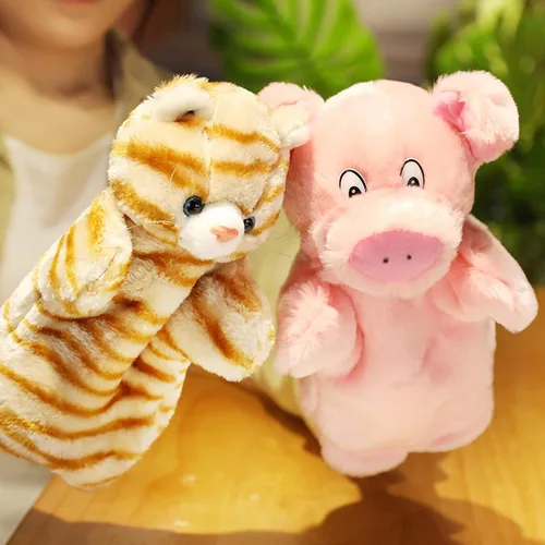 Miniatura 4 de Tiburones de mano de gato atigrado gatito peluche animales juguetes muñecas para niños imaginativo juego de simulación narración de cuentos