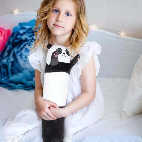 Miniatura 7 de Almohada de peluche con forma de panda, almohada de peluche de 35.4 pulgadas de largo, juguete de peluche suave Kawaii para niños, regalos