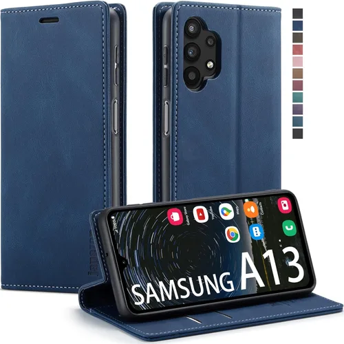 Miniatura 37 de Funda para Samsung Galaxy A13 5G, Samsung Galaxy A13 5G con tarjetero [bloqueo RFID] atril magnético, funda de cuero con tapa para Samsung Galaxy